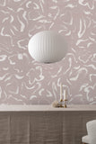 Aqueous Grasscloth, Dusky Rose colour. Emma Hayes designer wallpaper
