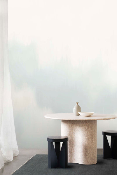 Solar wallpaper in Marshmallow colour. Emma Hayes designer wallpaper