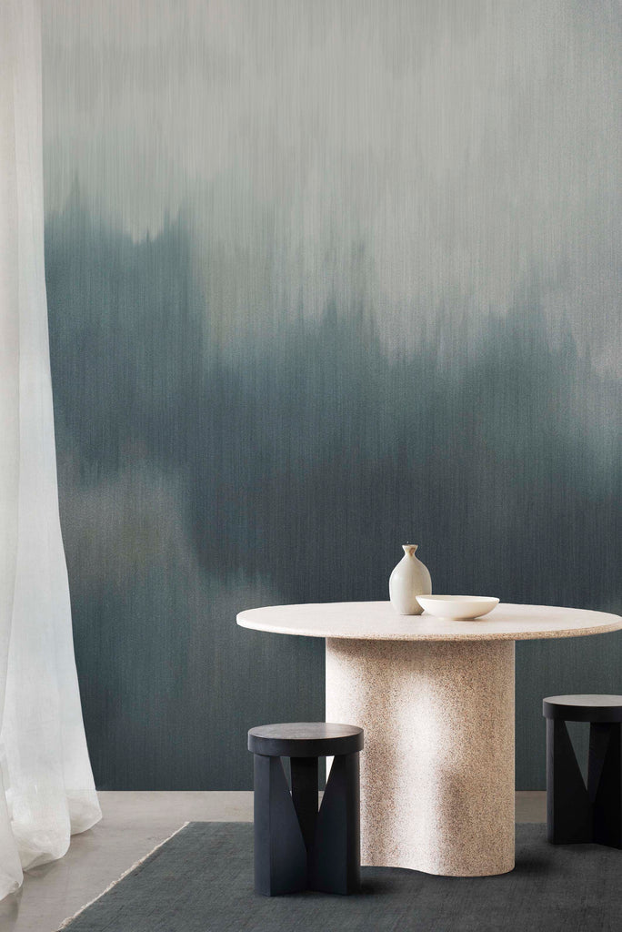 Solar wallpaper in Emerald metallic colour. Emma Hayes designer wallpaper