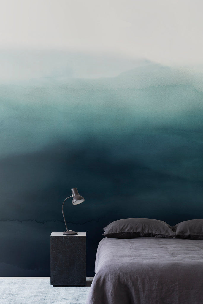 Wash wallpaper in Reef colour. Emma Hayes designer wallpaper