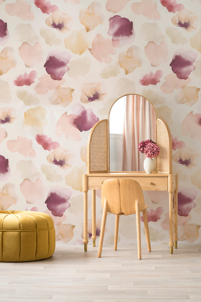 Petals Pressed Wallpaper - Blush