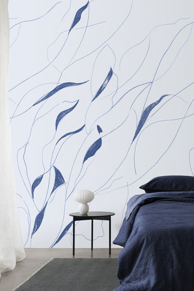 Vine Wallpaper - Blueprint, emmahayes.co.nz