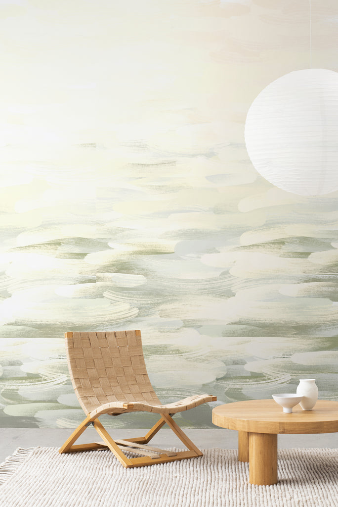 LA Colorscape Wallpaper - Desertscape Mural - Green