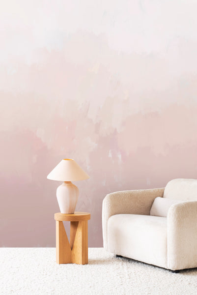 Canopy wallpaper in Rose colour. Emma Hayes designer wallpaper
