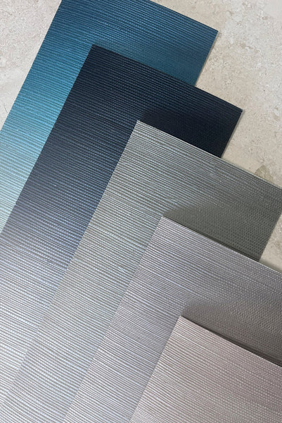 Emma Hayes grasscloth Stratum sample set. 