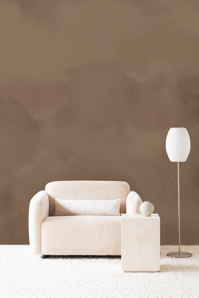 Dispersion wallpaper in Earth colour. Emma Hayes designer wallpaper