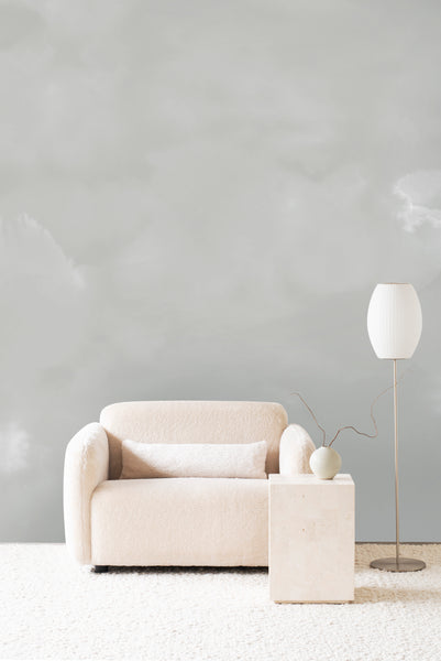 Dispersion wallpaper in Mist colour. Emma Hayes designer wallpaper