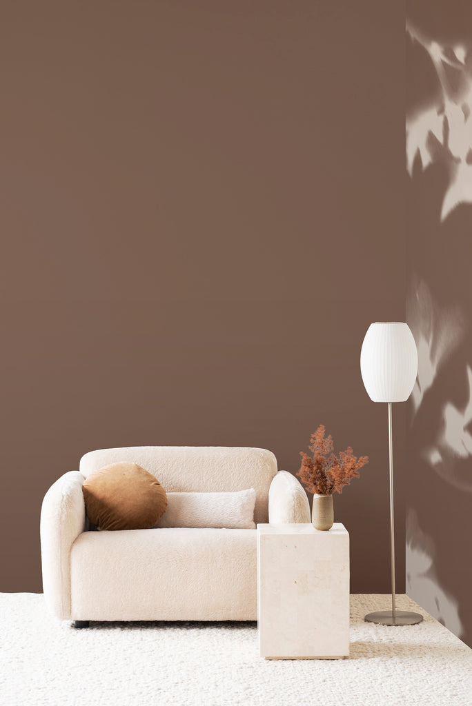 Drift Wallpaper - Umber Plain Brushed Metallic