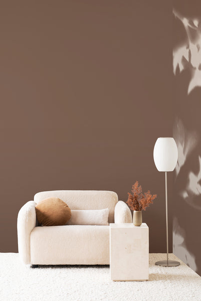 Drift Wallpaper - Umber Plain Brushed Metallic