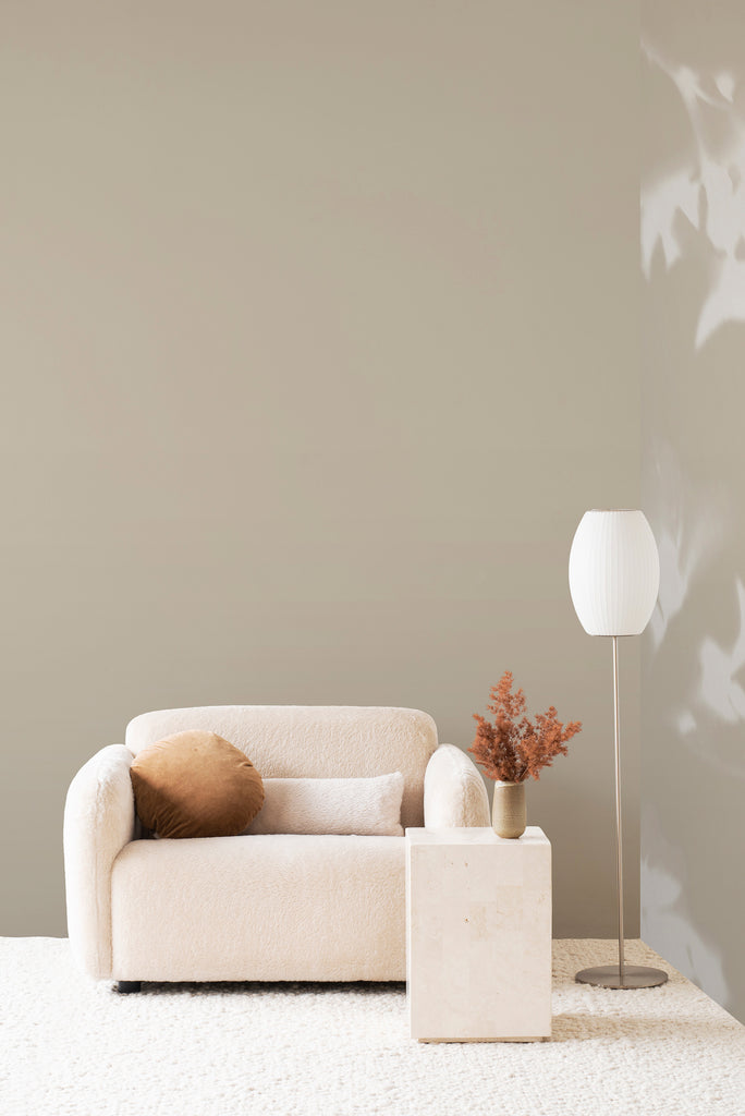 Drift Wallpaper - Wheat Plain Brushed Metallic