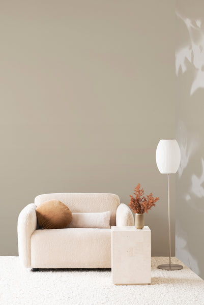 Drift Wallpaper - Wheat Plain Brushed Metallic
