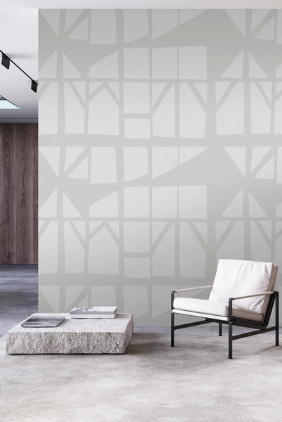 Geo-graphic Wallpaper - Silver