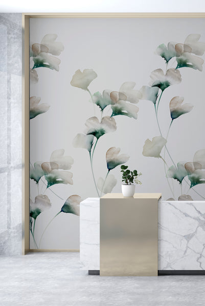 Gingko Mural Wallpaper - Green