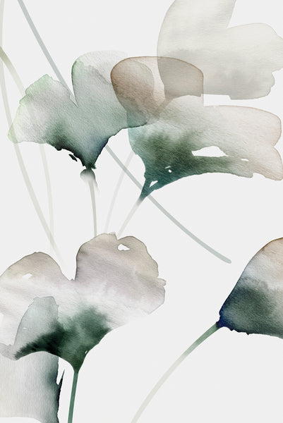 Sample - Gingko Mural Wallpaper Green