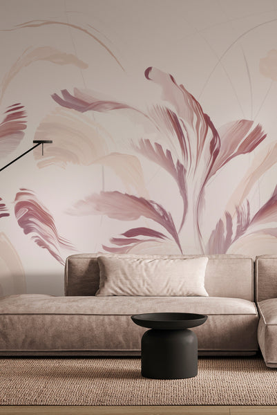 Swirl Wallpaper - Plum
