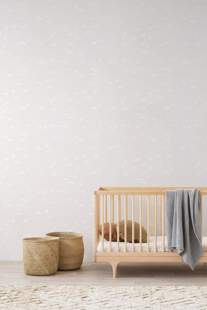 Blush Falling Feather Wallpaper, emmahayes.co.nz