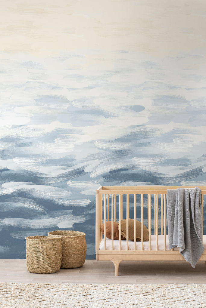 LA Colorscape Wallpaper - Seascape Mural - Blue