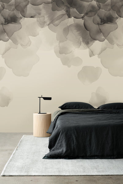 Bloom Wallpaper - Caramel, designer wallpaper, emmahayes.co.nz